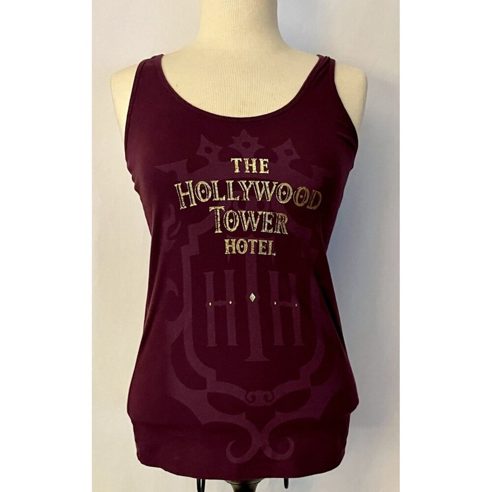 Women’s Disney Hollywood Tower Purple Tank Size Small *EUC*